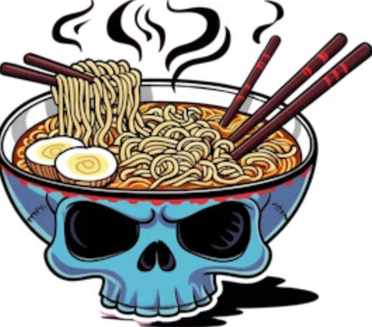 Blue Ramen Skull